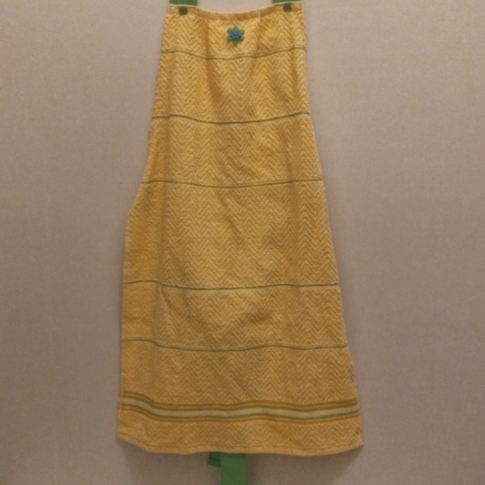 RIBBON GIRLS YELLOW/GREEN APRON